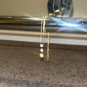 faux 3-tier diamond necklace